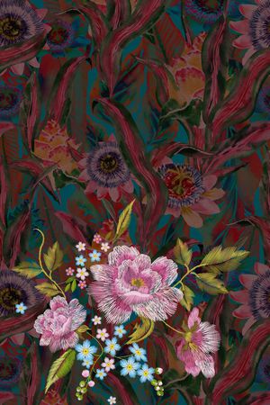 花卉印花华亿平台图片