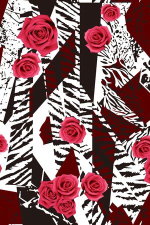 玫瑰印花华亿平台图片