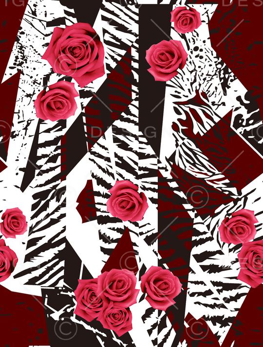 玫瑰印花华亿平台图片