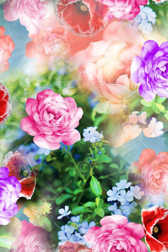 乱花印花华亿平台图片