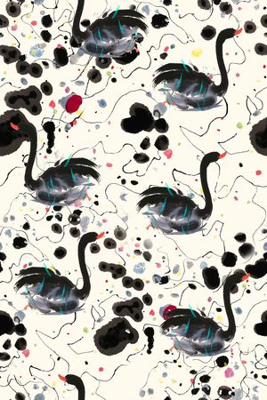 天鹅印花华亿平台图片