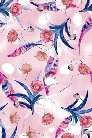 花卉印花华亿平台图片