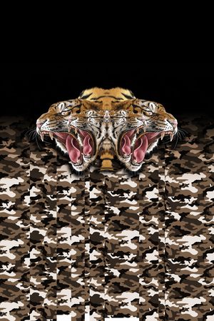 动物迷彩印花华亿平台图片