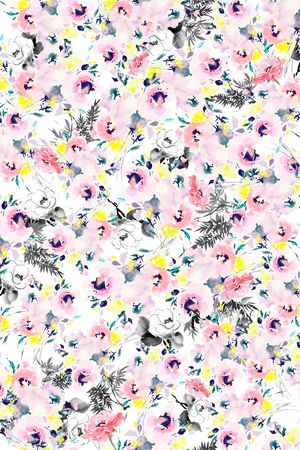 花卉印花华亿平台图片