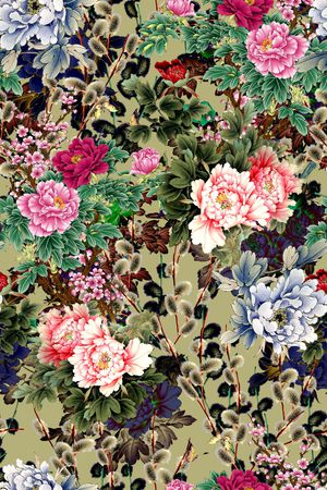 中国风印花华亿平台图片