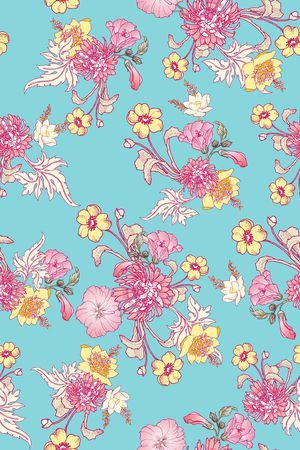 彩底花卉印花华亿平台图片