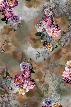 花卉印花华亿平台图片