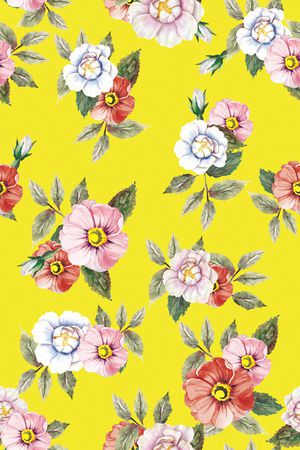 彩底花卉印花华亿平台图片