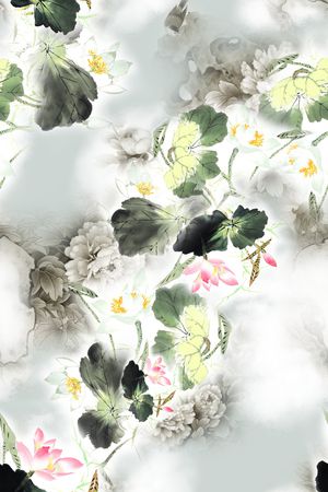 中国风印花华亿平台图片