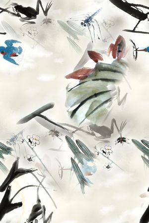 中国风印花华亿平台图片