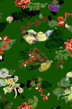 蘑菇印花华亿平台图片