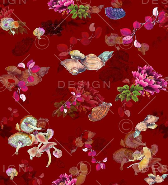 蘑菇印花华亿平台图片