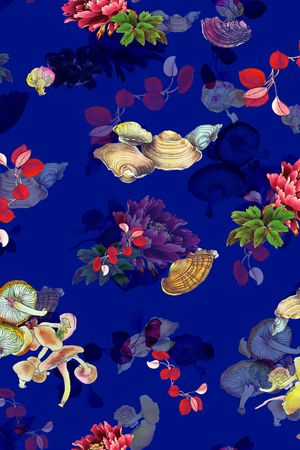 蘑菇印花华亿平台图片