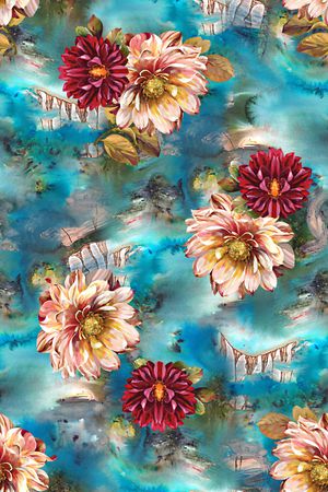 花卉印花华亿平台图片