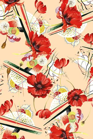 花卉印花华亿平台图片