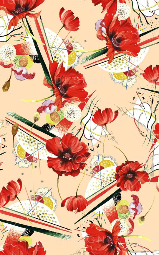 花卉印花华亿平台图片