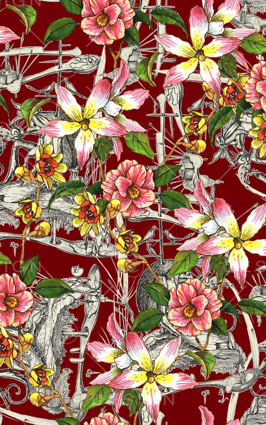 花朵印花华亿平台图片