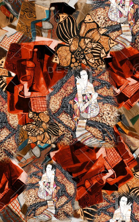 欧式印花华亿平台图片