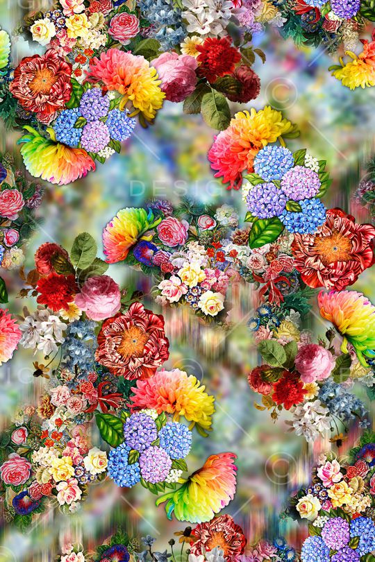 花卉印花华亿平台图片