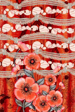 花卉印花华亿平台图片