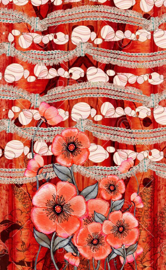 花卉印花华亿平台图片