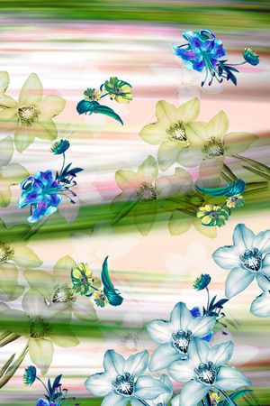 花卉印花华亿平台图片