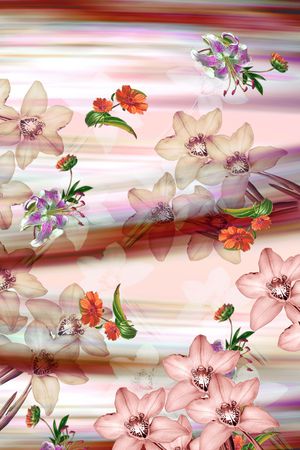 花卉印花华亿平台图片