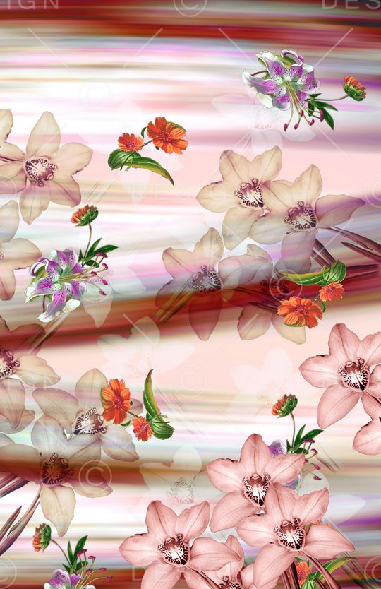 花卉印花华亿平台图片