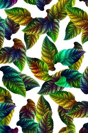 树叶印花华亿平台图片