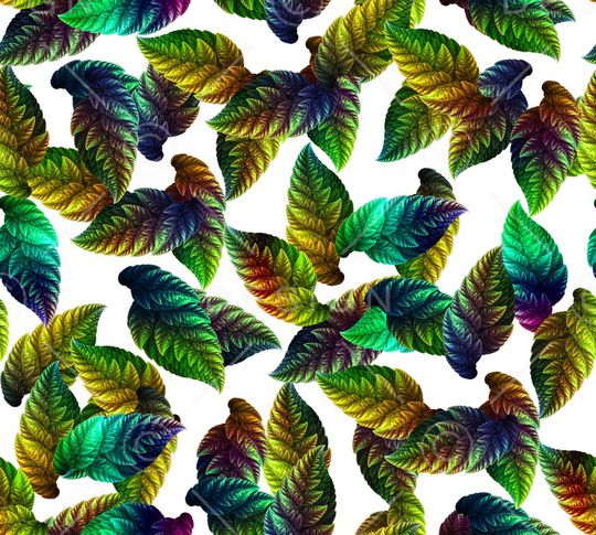 树叶印花华亿平台图片