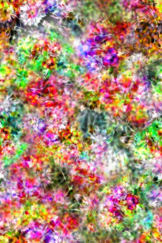 抽象花卉印花华亿平台图片