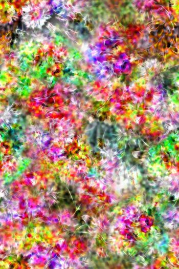 抽象花卉印花华亿平台图片