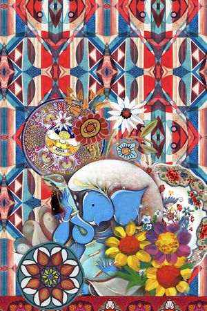 中国风印花华亿平台图片