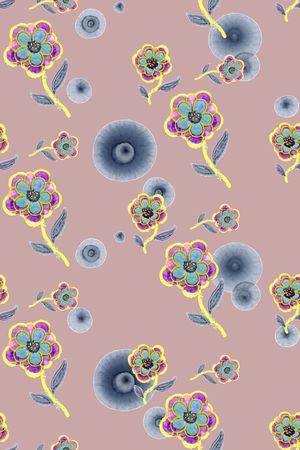 艺术花卉印花华亿平台图片