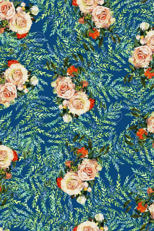 手绘花印花华亿平台图片