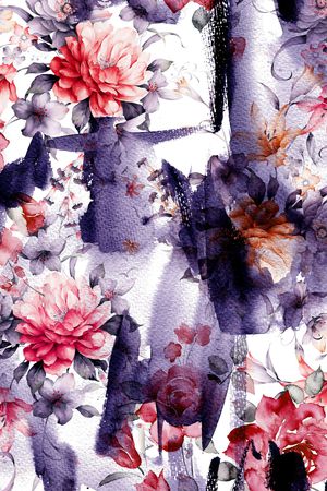 真丝印花华亿平台图片