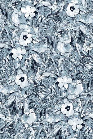 抽象花卉印花华亿平台图片