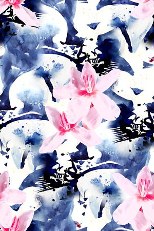 花卉印花华亿平台图片