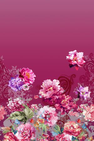 花卉印花华亿平台图片