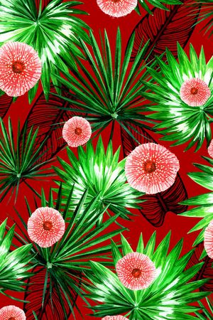 棕榈叶印花华亿平台图片