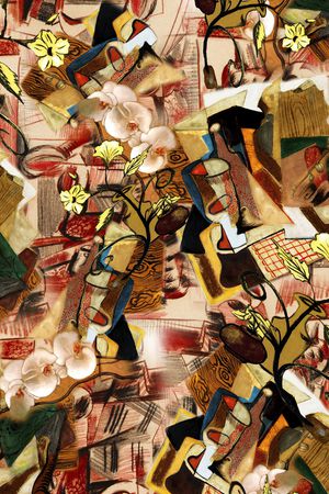 油画风格印花华亿平台图片