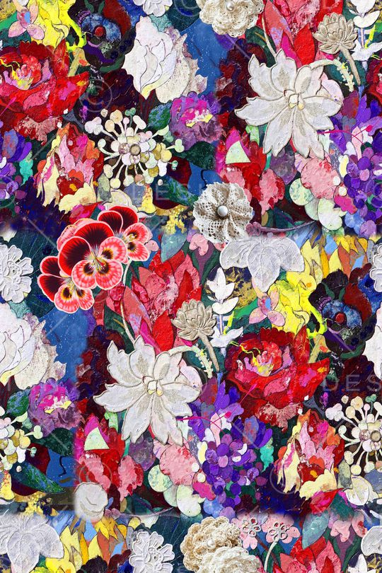 花卉印花华亿平台图片