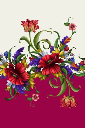 花卉印花华亿平台图片