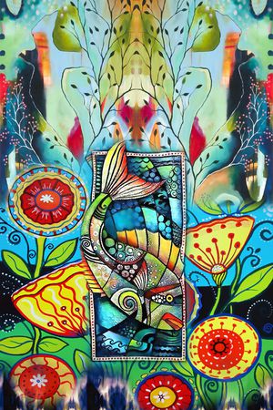 不规则几何印花华亿平台图片