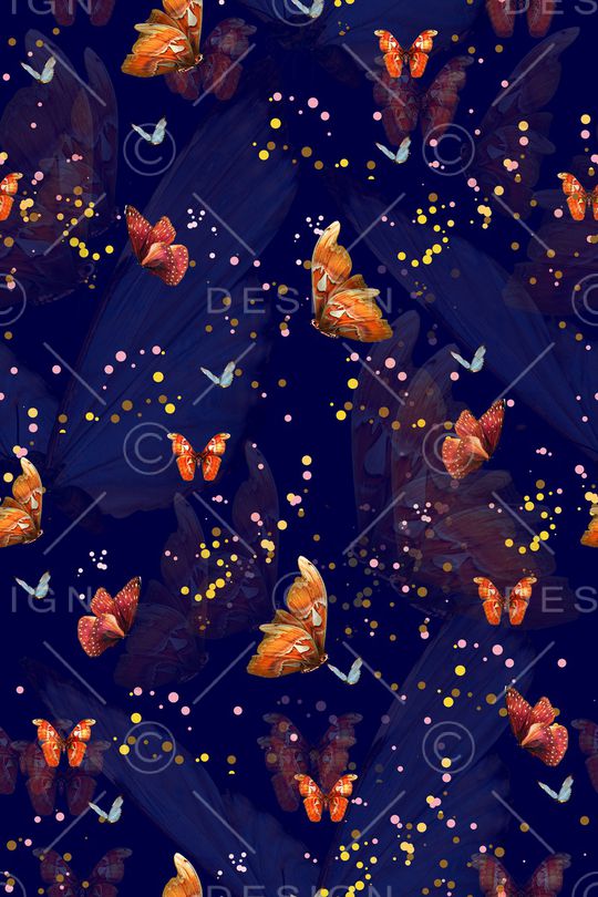 蝴蝶印花华亿平台图片