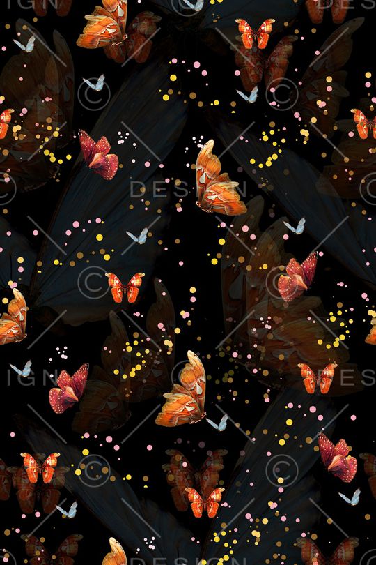 蝴蝶印花华亿平台图片