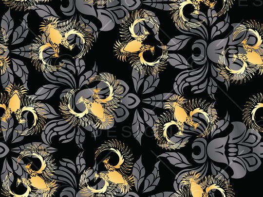 金色玫瑰印花华亿平台图片