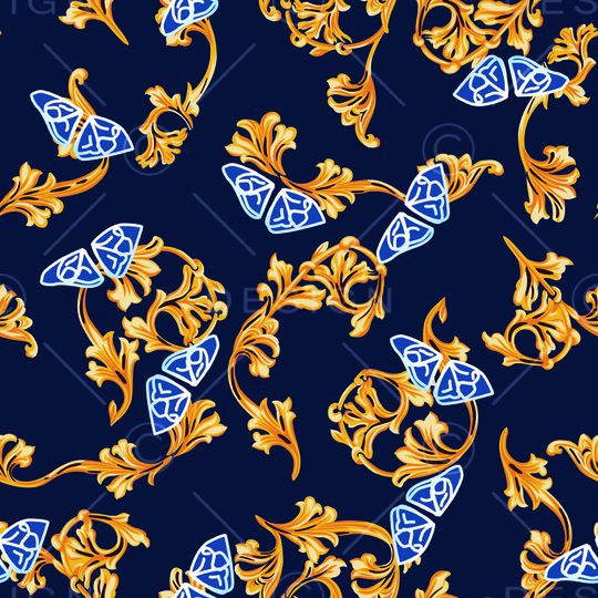 金色玫瑰印花华亿平台图片