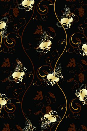 金色花朵印花华亿平台图片