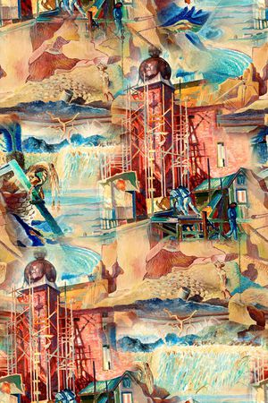 抽象印花华亿平台图片